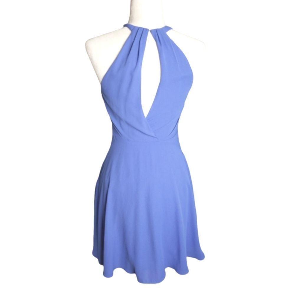 Express Periwinkle Fit And Flare Halter Dress Size 2 - Picture 4 of 8